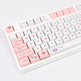 129-Key PBT Cute Steam Rabbit Pink Keycap Set