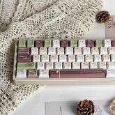 Cute Matcha Latte Coffee Theme Keycap Set