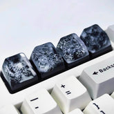 Cool Black Fuji Mountain Artisan Resin Keycap