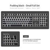 129 Keys Pudding Keycaps Black