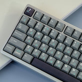 Cool Gray Binary Mist Theme Russian Keycap Set - KeyArtisan