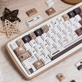 Cute Brown Cozy Cafe Theme Coffee Keycap Set - KeyArtisan