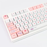Cute Pink Bunny Theme Artisan Keycap Set - KeyArtisan