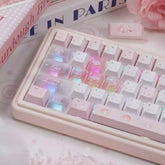 Cute Pink Melody Theme Pastel Keycap Set - KeyArtisan