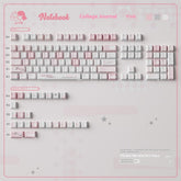 Cute Pink Notebook Theme Artisan Keycap Set - KeyArtisan