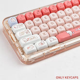 Cute Pink Shopping Bunny Theme Artisan Keycap Set - KeyArtisan
