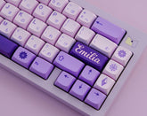 Cute Purple Re - Zero Emilia Theme Keycap Set - KeyArtisan