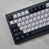GMK Minimal Black and White Keycaps | Cherry Profile Keycaps Set | PBT Material | Keycaps For MX Switch | GMk Clone Artisan Keycap Set