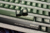 Zeon Zaku II Green Version English PBT 140 keys KCA Profile Keycaps Set, Cute Keycaps, Custom Keycaps