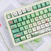 Angry Cat Green Keycaps | Cherry Profile Keycap Set | PBT Material | Keycaps For MX Switch | GMk Clone Artisan Keycap Set