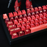 Cool Mecha Anime Style PBT ISO Keycap Set for Mechanical Keyboard, Gaming Keycap Set, PBT Dye-Sub, Cherry Profile, Mx (+) Switches, 150pcs