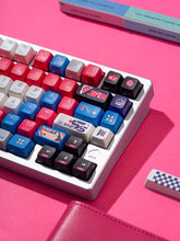 Cool Gaming Theme PBT ISO Blue Keycap Set for Mechanical Keyboard, MDA Profile, Dye-Sub Legends, Mx(+)Switches, 140pcs