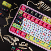 Cool Colorful Dinosaur Theme Keycap Set for Mechanical Keyboard, PBT, ISO, Cherry Profile, Dye-Sub Legends, Mx(+)Switches, 146pcs