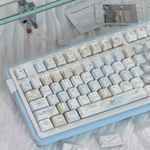 Cute Blue Ocean Dessert Theme Keycap Set for Mechanical Keyboard - Kawaii Aesthetic Design | KeyArtisan®