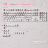 Cute Pink Notebook Theme Artisan Keycaps Set for Mechanical Keyboard - Kawaii Aesthetic Design Keycap | Keyartisan®