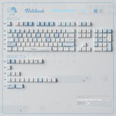 Cute Blue Notebook Theme Artisan Keycaps Set for Mechanical Keyboard - Kawaii Aesthetic Design Keycap | Keyartisan®