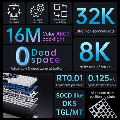AJAZZ ALUX68 HE Series Full Aluminum Keyboard