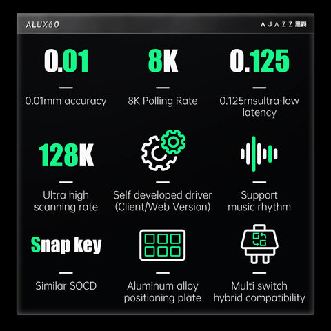 AJAZZ ALUX60 HE Series Full Aluminum Keyboard DIY