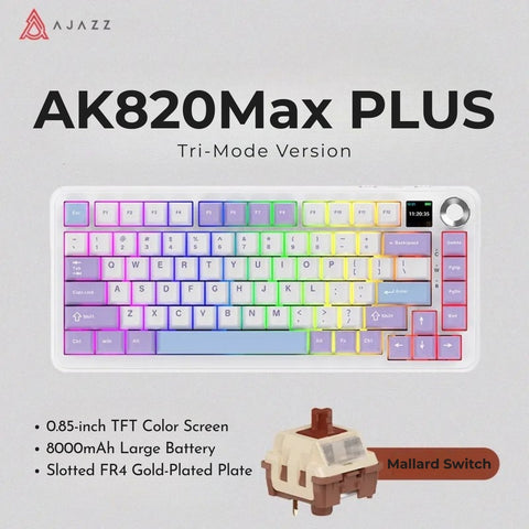 AJAZZ AK820 MAX PLUS 75% Layout Tri-Mode Mechanical Keyboard