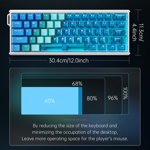 AJAZZ ALUX60 HE Series Full Aluminum Keyboard DIY