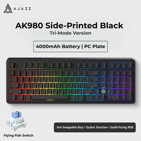 AJAZZ AK980 V2 Full-Size Tri-Mode Mechanical Keyboard