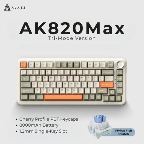 AJAZZ AK820 MAX PLUS 75% Layout Tri-Mode Mechanical Keyboard