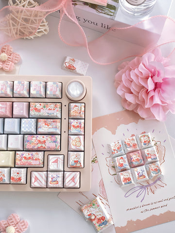 [In Stock] Circus Teddy Bear PBT Cherry Keycaps