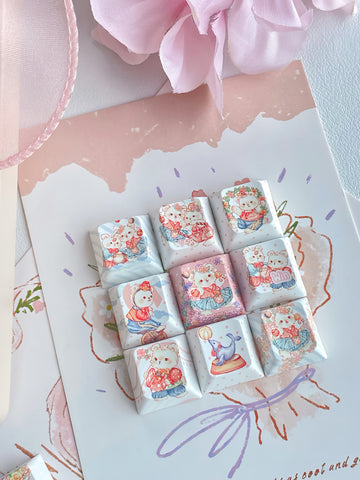 [In Stock] Circus Teddy Bear PBT Cherry Keycaps