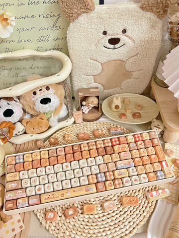 [In Stock] Toasted Bread Cute Cherry PBT Keycaps