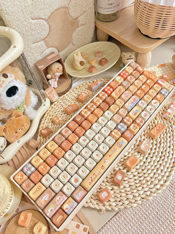 [In Stock] Toasted Bread Cute Cherry PBT Keycaps