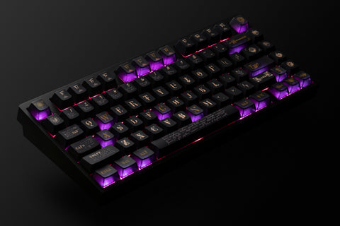 [In Stock] Harry Potter Backlit Transparent Glitter Coating Cherry Profile PC Keycaps