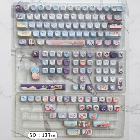 Storybook Pastel Magic Artisan Keycap Set