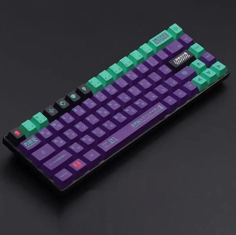 Cool Purple Eva Unit-01 Theme Keycap Set