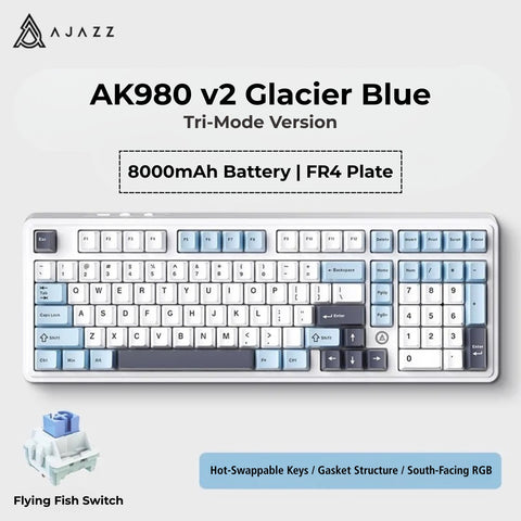 AJAZZ AK980 V2 Full-Size Tri-Mode Mechanical Keyboard