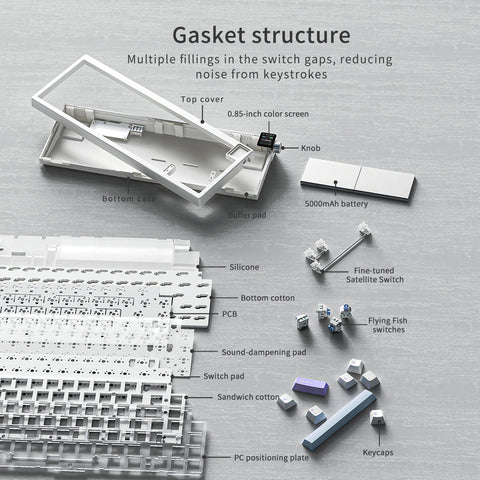 AJAZZ AK650 65% Compact Tri-Mode Mechanical Keyboard