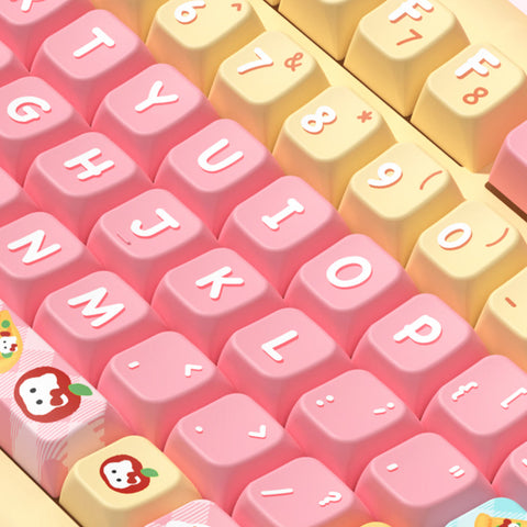 Cute Kitty Puppy Toast Keycap Set