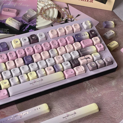 149-Key Dreamy Purple Butterfly Keycap Set