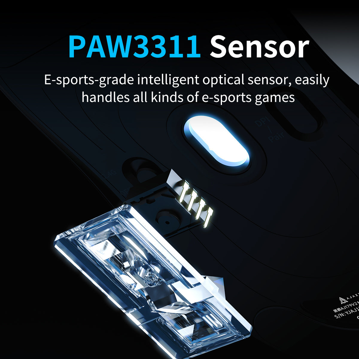 AJAZZ AJ179 V2 Series Mouse PAW3311 Sensor Gaming-grade optical sensor 12000 DPI