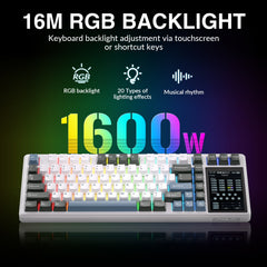 AULA L99 Keyboard — RGB backlit keys through translucent case, Translucent Red + Black colorway