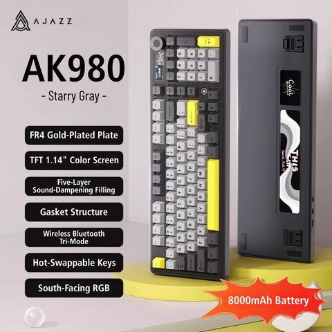 AJAZZ AK980 V2 Full-Size Tri-Mode Mechanical Keyboard