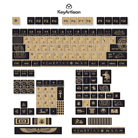 Cool Egyptian Pharaoh Theme Artisan Keycap Set