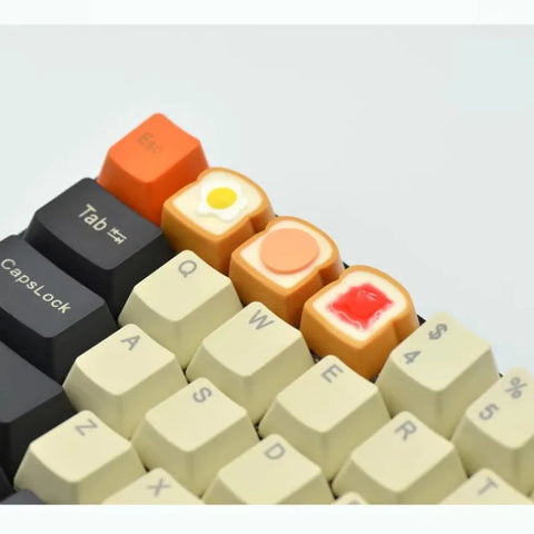 Cute Breakfast Bread Theme Keycap