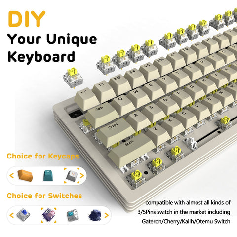 ATTACK SHARK x AJAZZ AKC087 Multi-layer CNC Aluminum Mechanical Keyboard