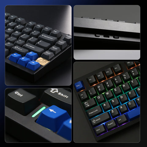 YUNZII AL75 Black 75% Aluminum Mechanical Gaming Keyboard - Wireless/Wired, Hot-Swappable Creamy Switches, RGB Backlit, Ergonomic TKL Design for Mac/Win