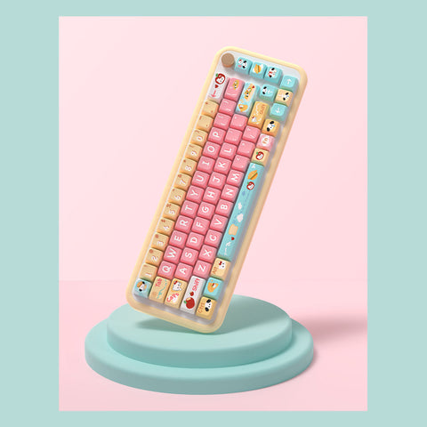 Cute Kitty Puppy Toast Keycap Set