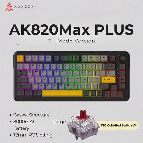 AJAZZ AK820 MAX PLUS 75% Layout Tri-Mode Mechanical Keyboard