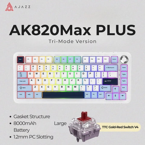 AJAZZ AK820 MAX PLUS 75% Layout Tri-Mode Mechanical Keyboard