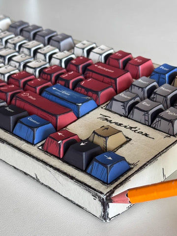 Cool Manga Theme PBT OEM Graffiti Keycap Set