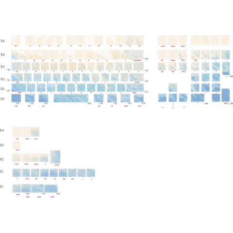 Blue Wave Gradient Keycap Set