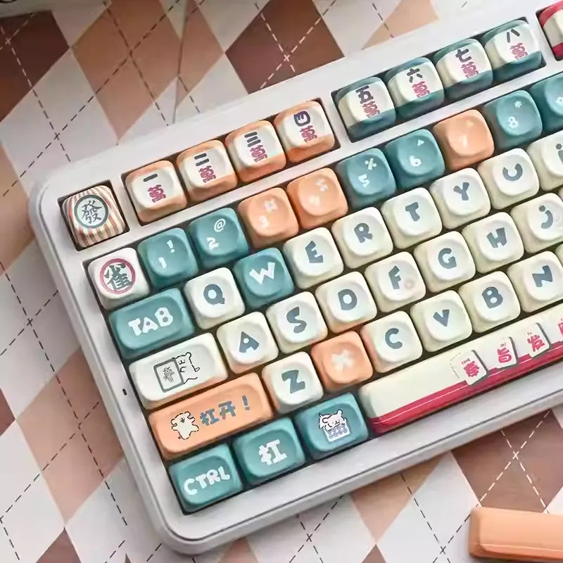 Mahjong Puppy Theme Keycap Set